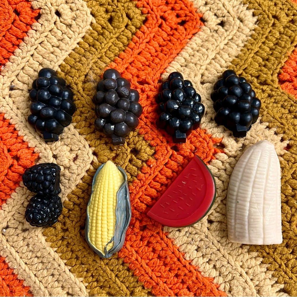 Vintage Fridge Magnets 🍇🍌🌽🍉